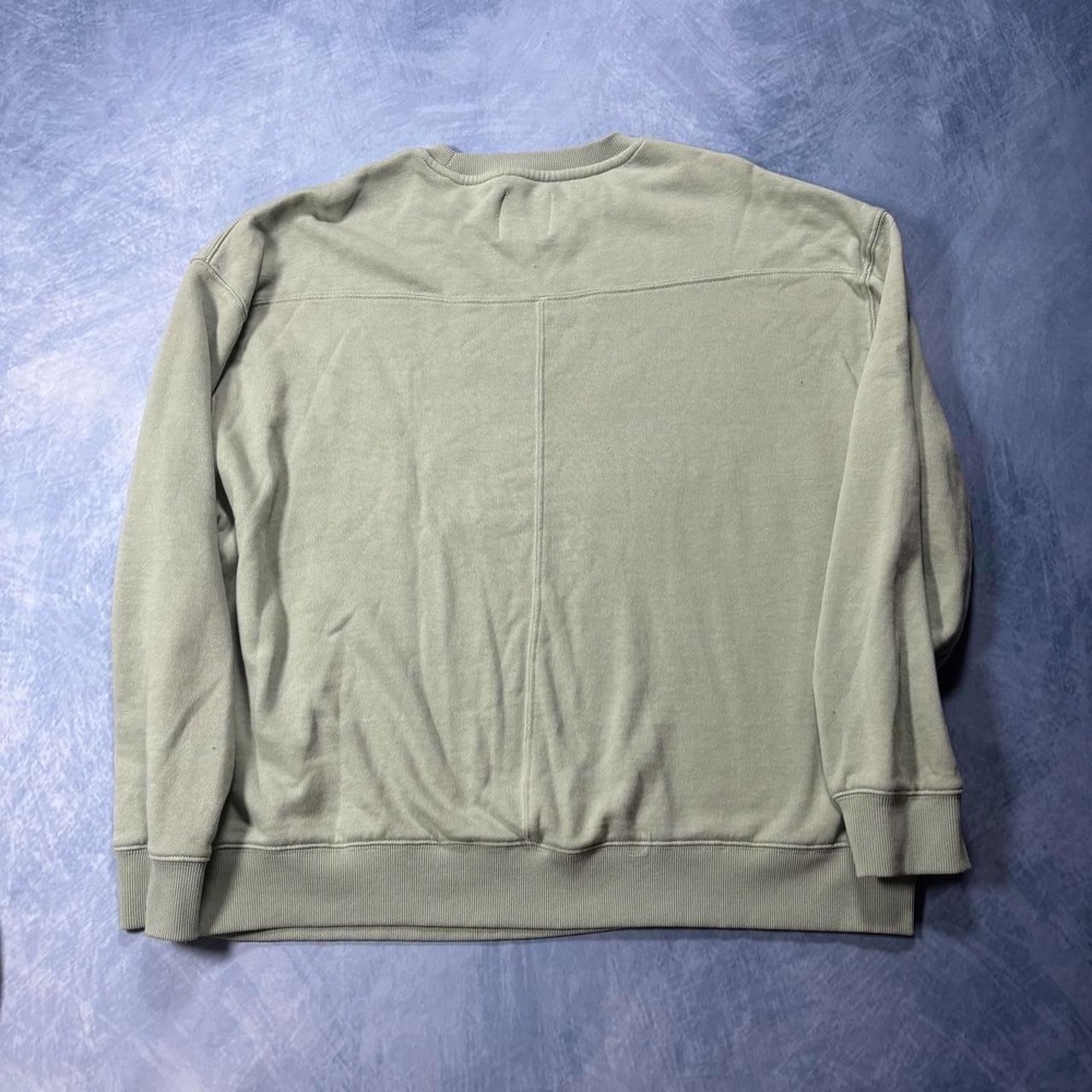 light green crewneck with forest details. - Picture 3 of 6